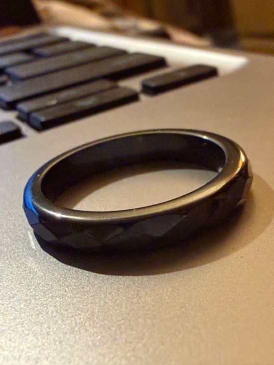 Other - Faceted Black Diamond Cut Ring